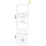 Zen 1 Light Wall Light With Switch - Satin Nickel