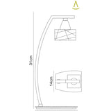Zen 1 Light Table Lamp - Satin Nickel