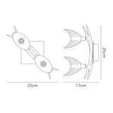 Eclipse 2 Light Wall Light - Black Chrome