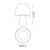 Cool 2 Light Outdoor Table Lamp - Opal White