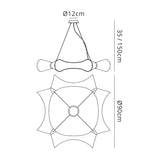 Ora 90cm LED Suspension Light - Gloss White & Chrome