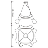 Ora 80cm LED Suspension Light - Gloss Purple & Chrome