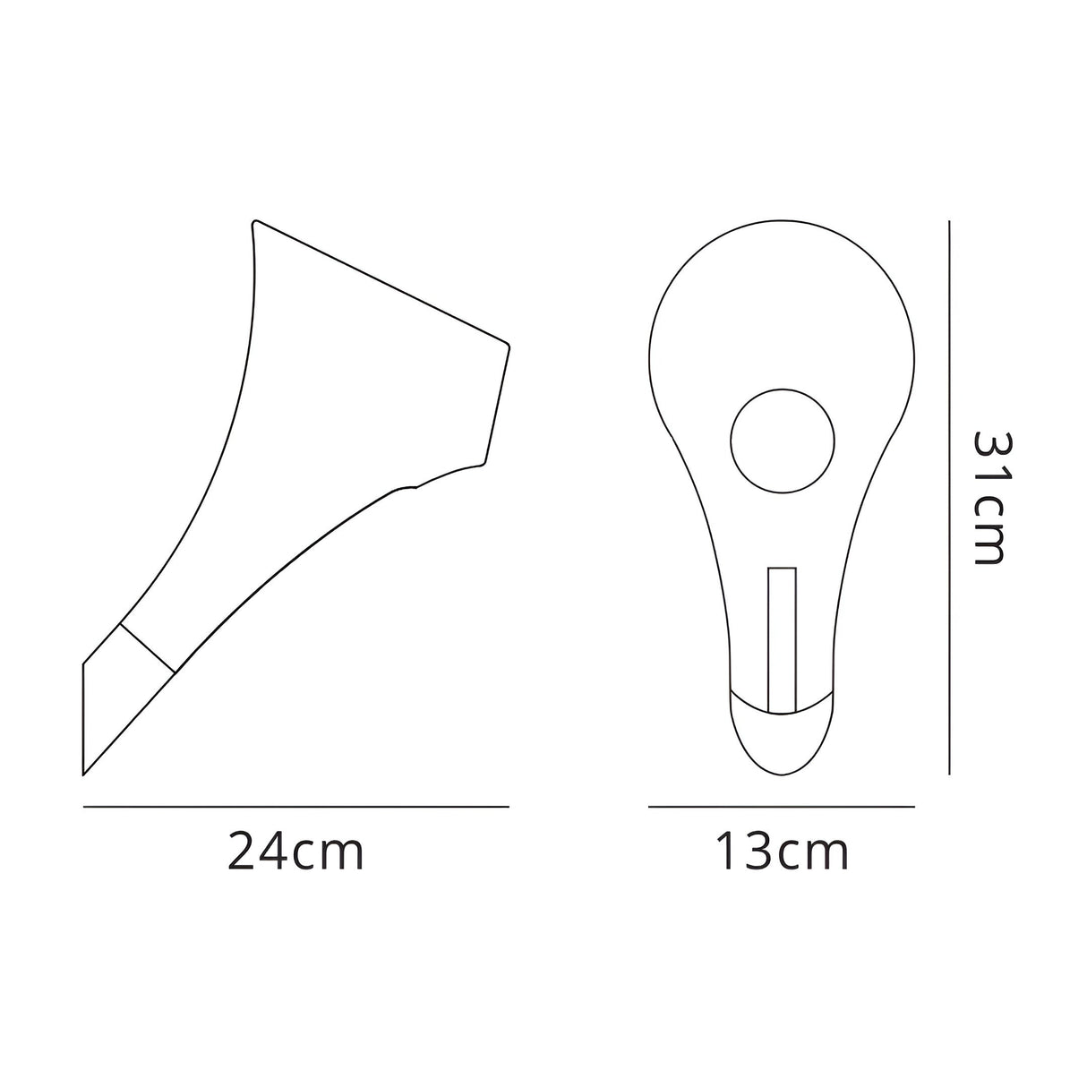 Ora 1 Light Wall Light - Gloss White & Chrome