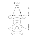 Ora 73cm LED Suspension Light - Gloss Black & Chrome