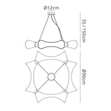 Ora 90cm LED Suspension Light - Gloss Black & Chrome