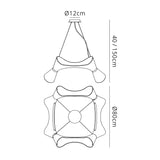 Ora 80cm LED Suspension Light - Gloss Black & Chrome