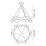 Ora 105cm LED Suspension Light - Gloss Black & Chrome