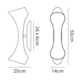 Ora 2 Light Wall Light - Gloss Black & Chrome