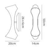 Ora 2 Light Wall Light - Gloss Red & Chrome