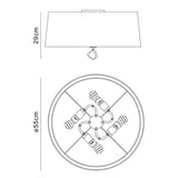 Mara 4 Light Flush Ceiling Light - Ivory White