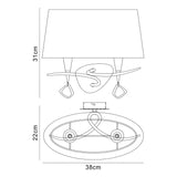 Mara 2 Light Wall Light With Switch - Brass With White Shade