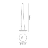 Estalacta 1 Light Outdoor Table Lamp - Silver/Opal White