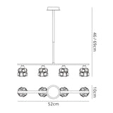 Ice Linear 4 Light Linear Suspension Light - Polished Chrome