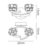 Ice 2 Light Wall Light With Switch - Satin Nickel