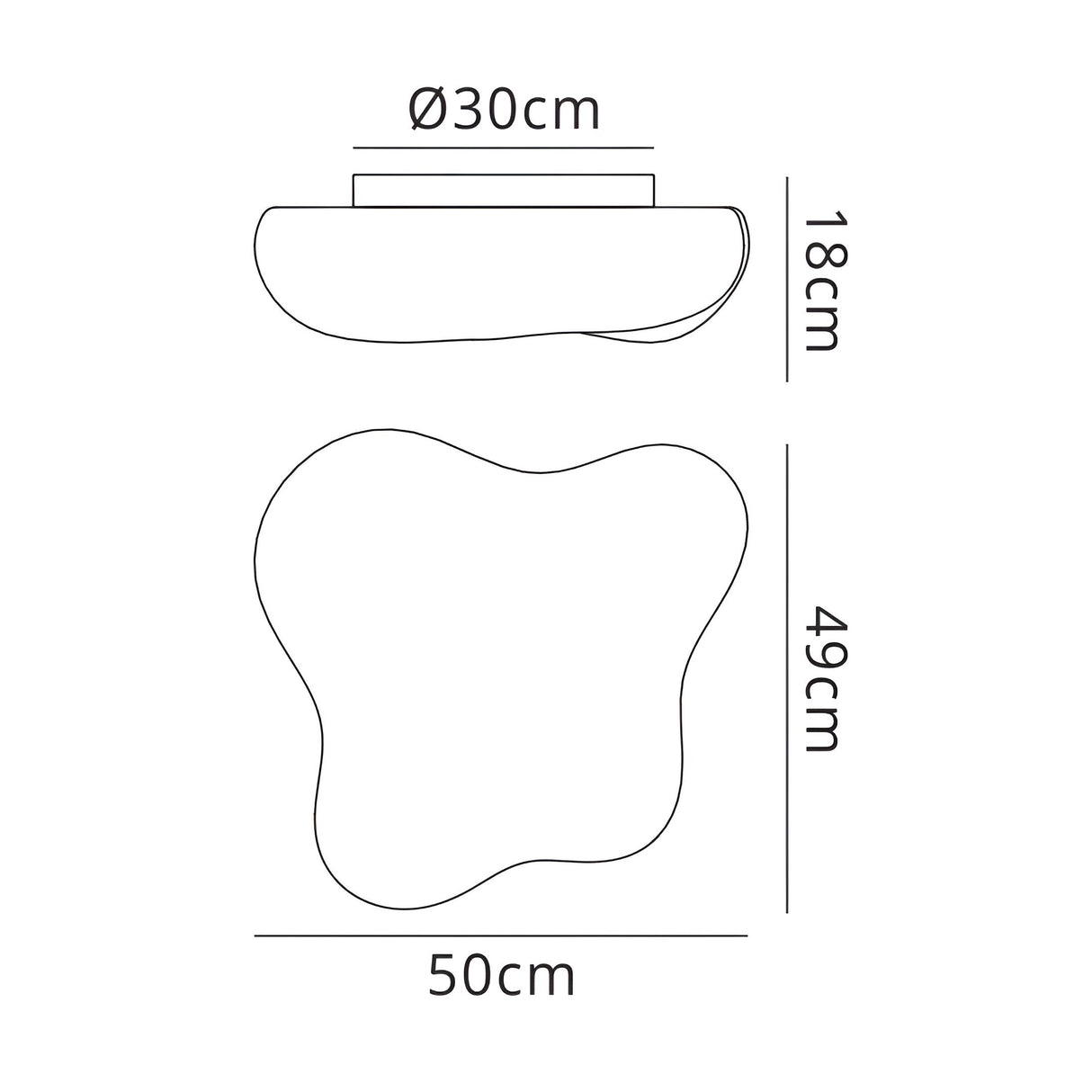 Eos 4 Light Outdoor Flush Ceiling Light - Opal White