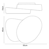 Ufo 4 Light Outdoor Flush Ceiling Light - Matt White/Opal White