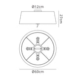 Ninette 4 Light Flush Ceiling Light - Black Shade