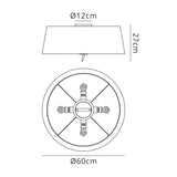 Ninette 4 Light Flush Ceiling Light - Ivory White