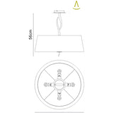 Ninette 4 Light Semi-Flush Ceiling Light - Ivory White