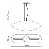 Pasion 4 Light Pendant Light – Gloss White & Polished Chrome