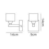 Cuadrax 1 Light Clear Glass Wall Light With Switch - Antique Brass