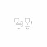 Cuadrax 1 Light Frosted Glass Wall Light - Satin Nickel