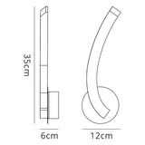 On Right LED Wall Light With Switch - Chrome