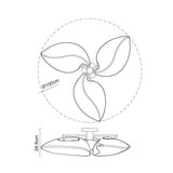 Natura 6 Light Semi-Flush Ceiling Light - Polished Chrome/Opal White