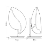 Natura Large 2 Light Table Lamp - Polished Chrome/Opal White