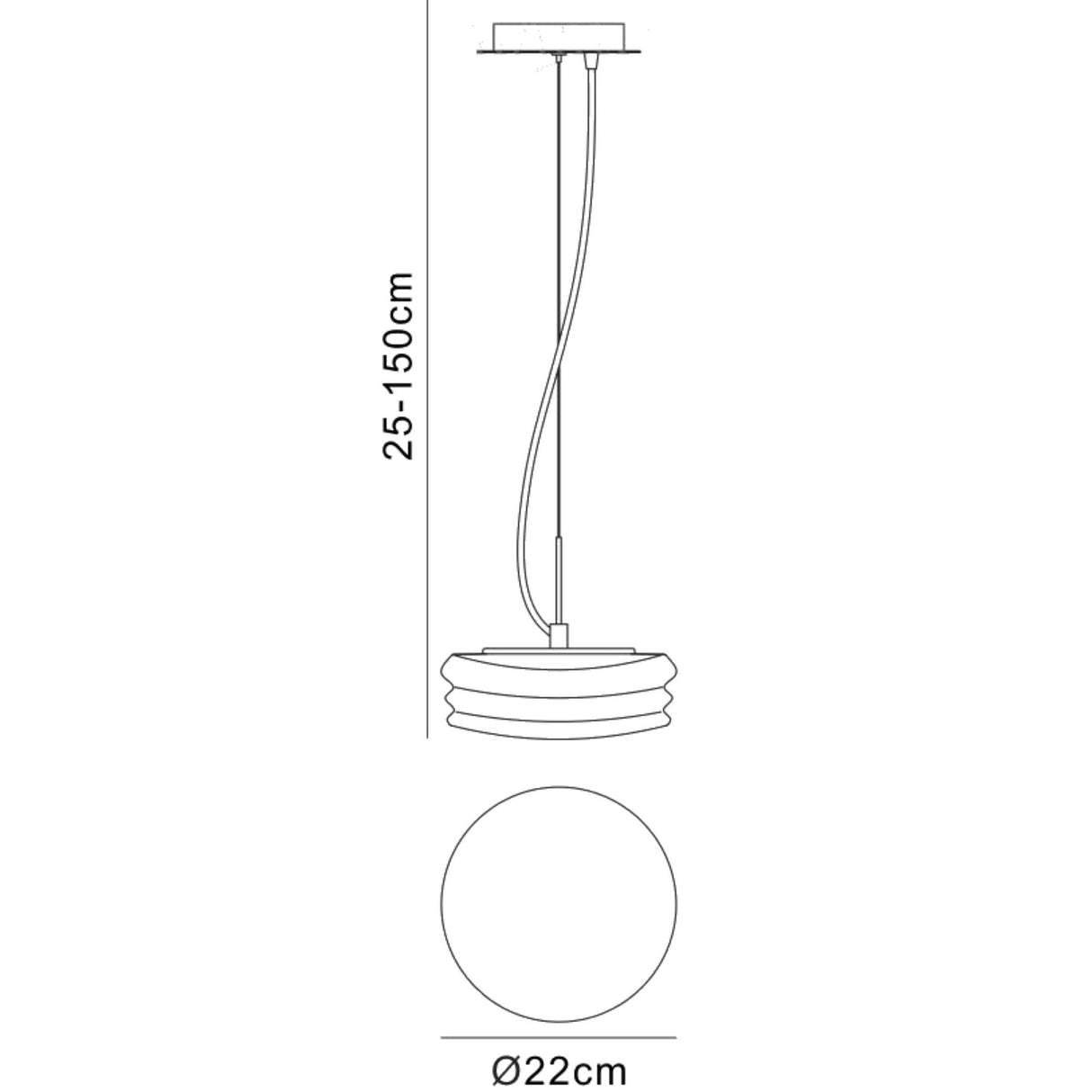 Mediterraneo Small 2 Light Frosted Glass Pendant Light – Polished Chrome