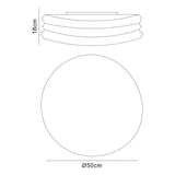 Mediterraneo 50cm 3 Light Glass Ceiling/Wall Light - White