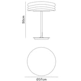 Mediterraneo Large 2 Light Frosted Glass Table Lamp - Polished Chrome