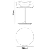 Mediterraneo Small 2 Light Frosted Glass Table Lamp - Polished Chrome