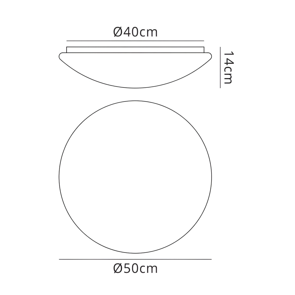 Zero Large LED Wall/Ceiling Light 28W 3000K - White