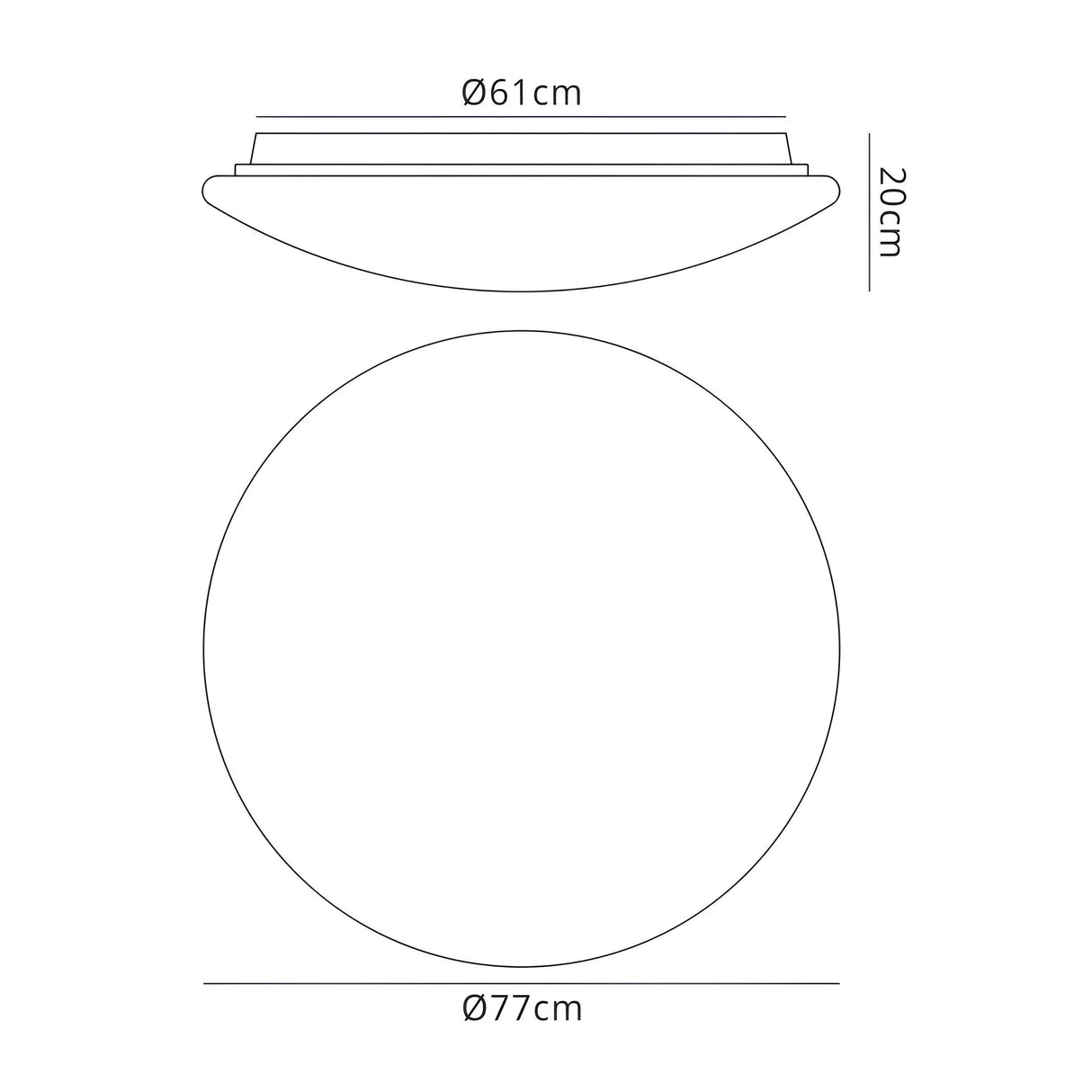 Zero CCT LED Flush Ceiling Light 60W - White