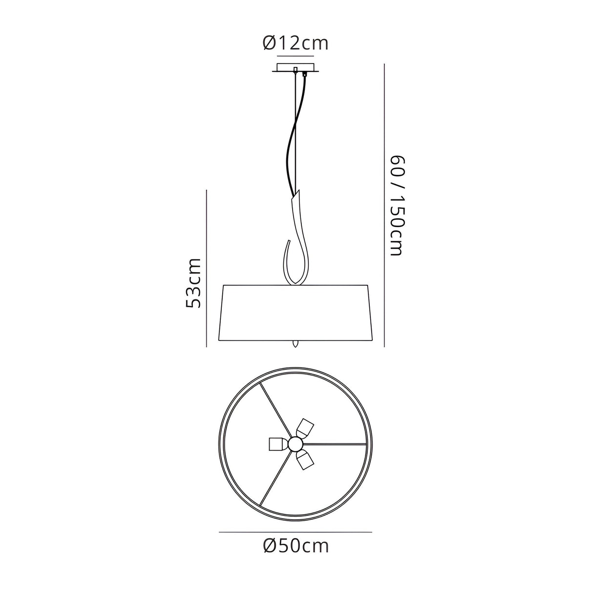 Lua 3 Light Pendant Light – Ash Grey