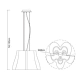 Miss 3 Light Pendant Light – Gloss Black & Polished Chrome