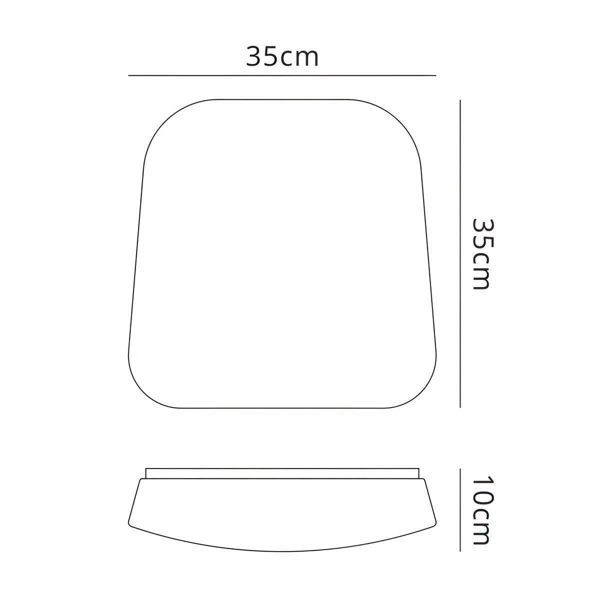 Quatro Medium LED Wall/Ceiling Light 18W 3000K - White