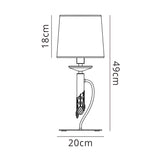 Tiffany 2 Light Crystal Table Lamp - Antique Brass With White Shade