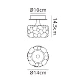 O2 1 Light Semi-Flush Ceiling Light - Polished Chrome