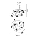 Maremagnum 8 Light Semi-Flush Ceiling Light – Polished Chrome