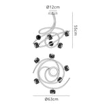 Maremagnum 6 Light Semi-Flush Ceiling Light – Polished Chrome