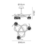 Maremagnum 3 Light Semi-Flush Ceiling Light – Polished Chrome