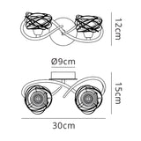 Maremagnum 2 Light Wall Light With Switch - Chrome