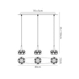 Artic 3 Light Bar Pendant Light - Polished Chrome