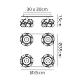 Artic 4 Light Semi-Flush Ceiling Light - Polished Chrome