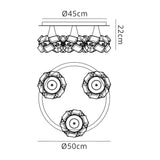 Artic Small 3 Light Semi-Flush Ceiling Light - Polished Chrome