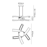 Knot 76cm LED Suspension Light - Gloss White & Polished Chrome