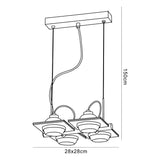 Ull 4 Light Suspension Light - Silver