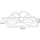 Ull 2 Light Wall Light - Silver Grey